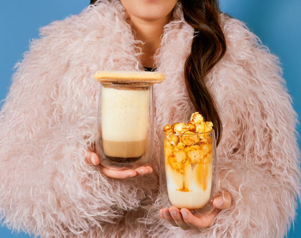 Popcorn Latte & Tiramisu Latte