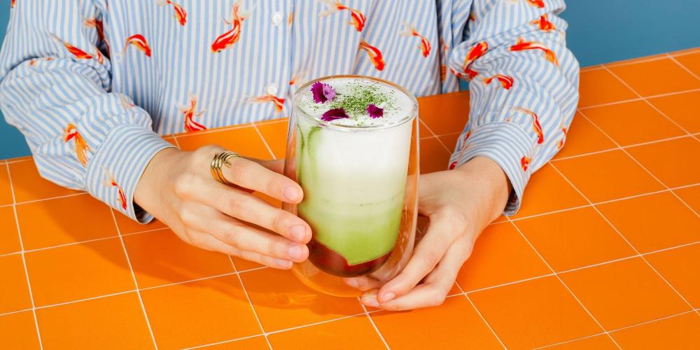 Iced Lavender Matcha Latte